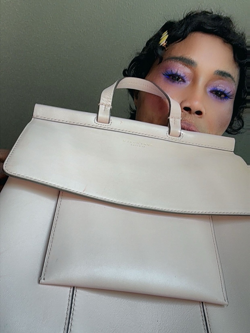 Tory Burch Pale Pink Structured Top-Handle Backpack